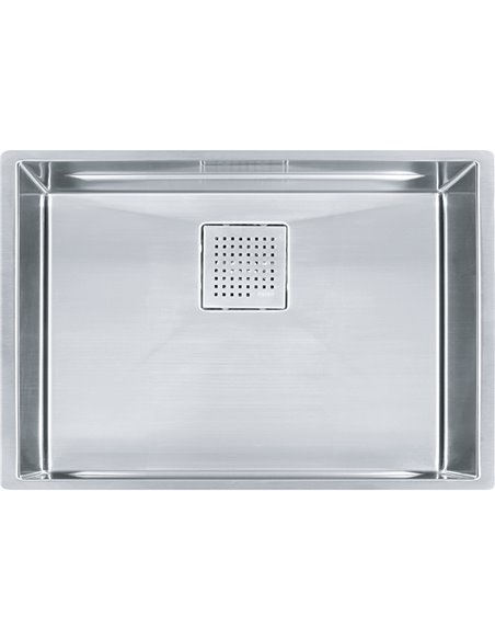 Franke PKX11025-S Peak Undermount 16G Stainless Steel Single 30Cab with Strainer Basket