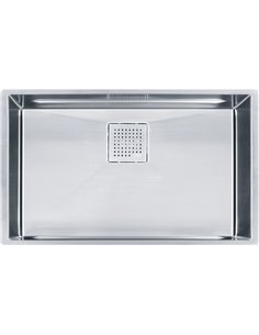 Franke PKX11028-S Peak Undermount 16G Stainless Steel Single 33Cab with Strainer Basket