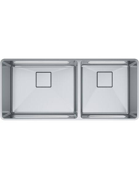 Franke PTX160-40-CA Pescara Undermount 18Ga Stainless Steel Double 45Cab
