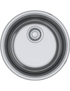Franke RBX110-S Rotondo Dm 20G Stainless Steel Single 21Cab with Strainer Basket