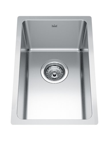 Kindred BSU1812-8 Brookmore Undermount 18G Stainless Steel Single Sink 18Cab