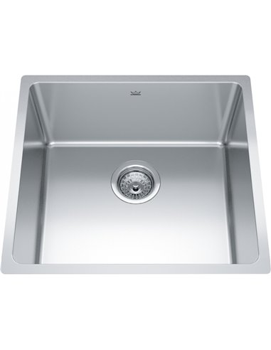 Kindred BSU1820-9 Brookmore Undermount 18G Stainless Steel Single Sink 24Cab