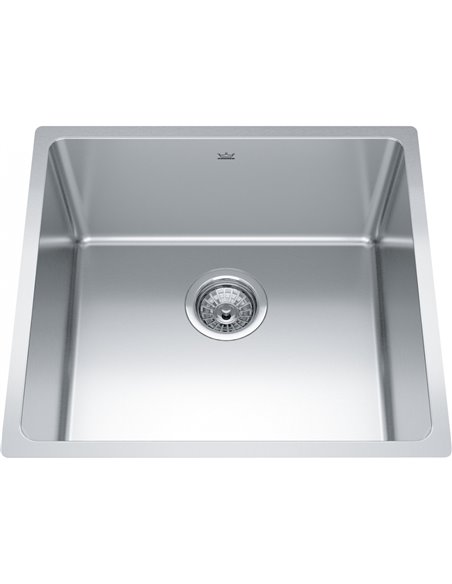 Kindred BSU1820-9 Brookmore Undermount 18G Stainless Steel Single Sink 24Cab