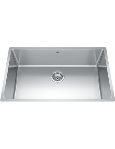 Kindred BSU1831-9 Brookmore Undermount 18G Stainless Steel Single Sink 36Cab
