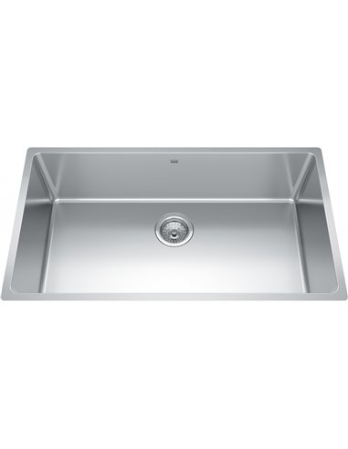 Kindred BSU1832-9 Brookmore Undermount 18G Stainless Steel Single Sink 36Cab