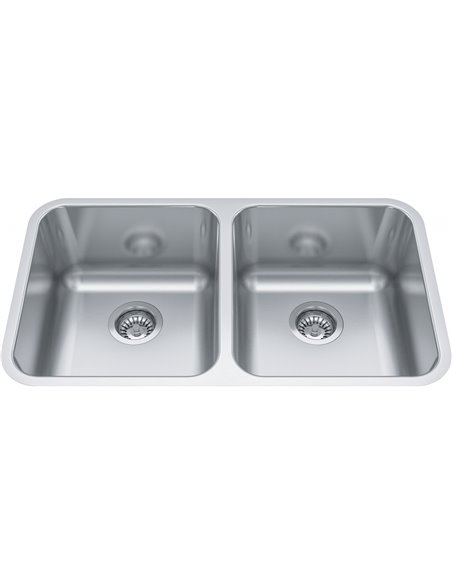 Kindred ND1831UA-9 Reginox Undermount 18G Stainless Steel Double Sink