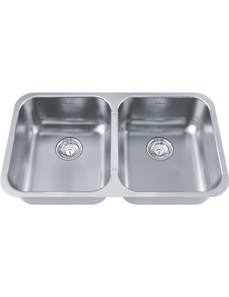 Kindred RDU1831-7 Reginox Undermount 20G Stainless Steel Double Sink