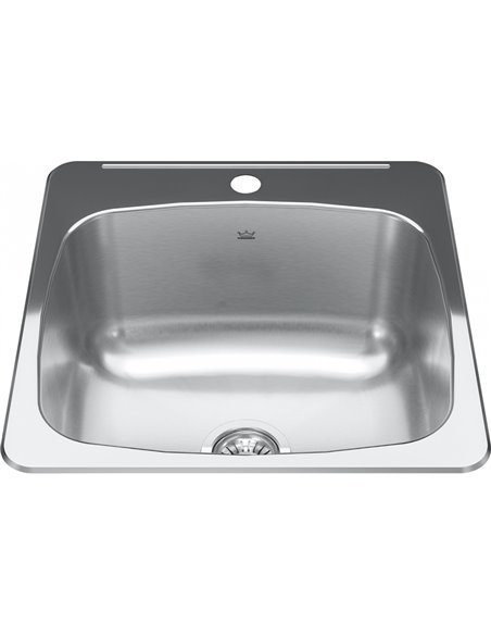 Kindred RSL2020-10-1 Reginox Topmount 20G Stainless Steel Single Sink 1 Hole Laundry