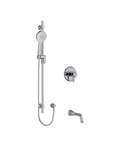 Riobel Momenti 2-Way System KIT 1244 with Spout, Hand Shower Rail and J Shaped Handles