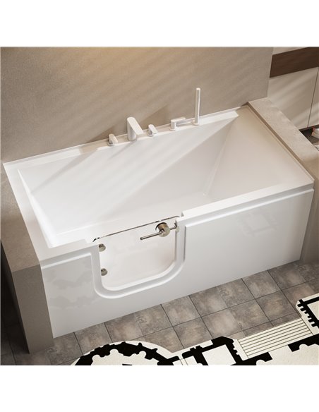 Virta Pacifica 60" Walk-in Corner Acrylic Tub
