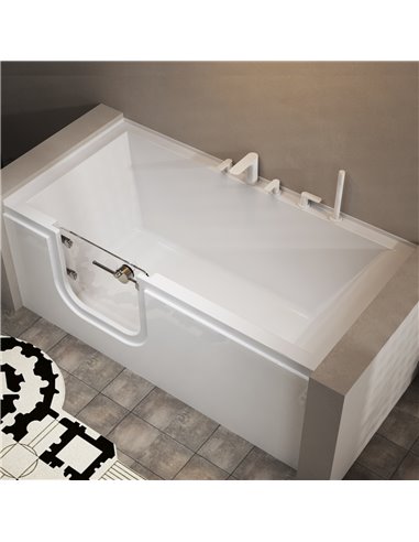 Virta Pacifica 60" Walk-in Corner Acrylic Tub