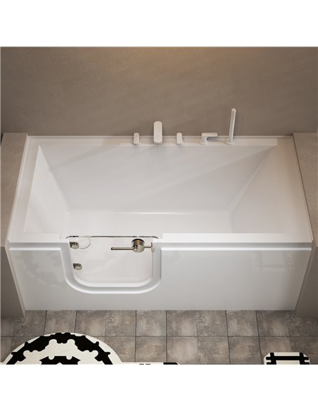 Virta Pacifica 60" Walk-in Corner Acrylic Tub
