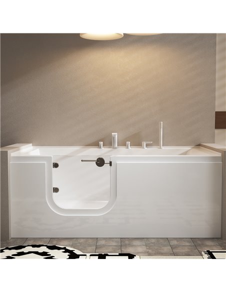Virta Pacifica 60" Walk-in Corner Acrylic Tub