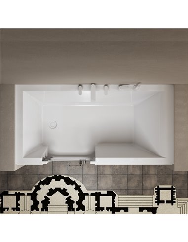 Virta Pacifica 60" Walk-in Corner Acrylic Tub