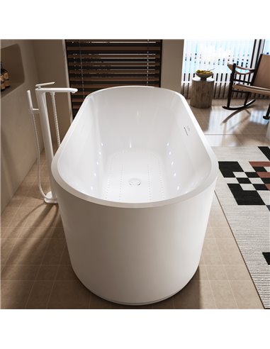 Virta Pearls Miami 69" Freestanding Acrylic Airjet Bathtub