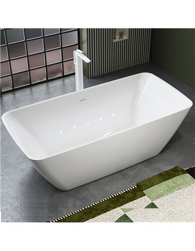 Virta Pearls Jewel 67" Freestanding  Acrylic Airjet Bathtub