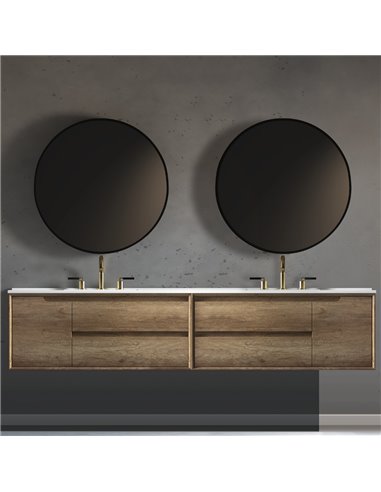 Virta Ashley 87 Inch Wall Hung Double Sink Vanity