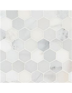 MSI Surfaces Arabescato Carrara 2" Hexagon Honed