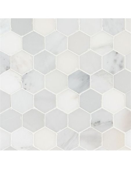 MSI Surfaces Arabescato Carrara 2" Hexagon Honed
