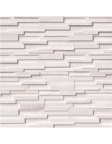 MSI Surfaces Arctic White 3D Honed Ledger Corner