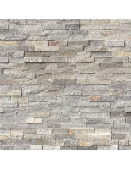 MSI Surfaces Sunset Silver Splitface Ledger Corner