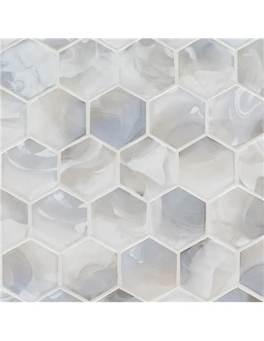 MSI Surfaces Tile Akoya Pearl 3" Hexagon Mosaic Tile