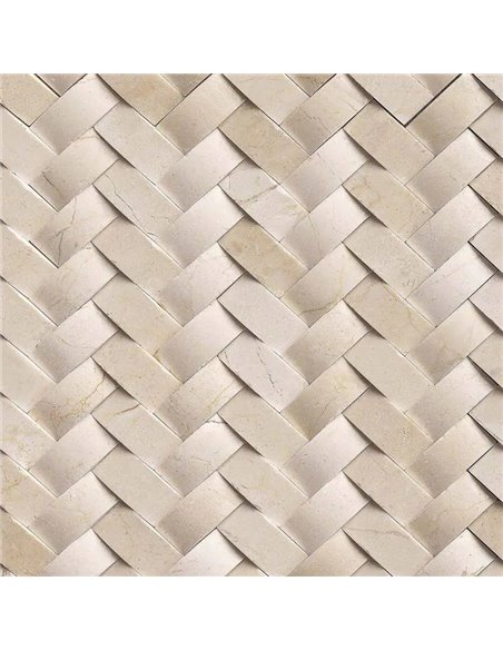 MSI Surfaces Crema Herringbone Arched Mosaic 