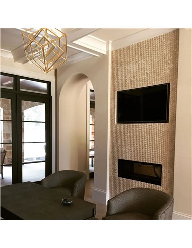 MSI Surfaces Crema Herringbone Arched Mosaic 