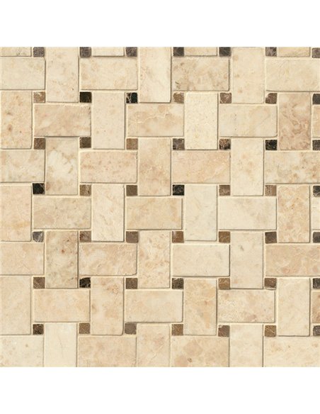 MSI Surfaces Crema Cappuccino Basketweave Mosaic 