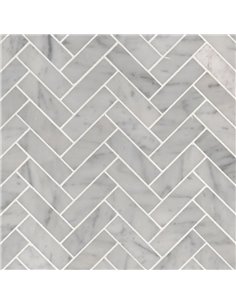 MSI Surfaces Carrrara White Herringbone Mosaic 