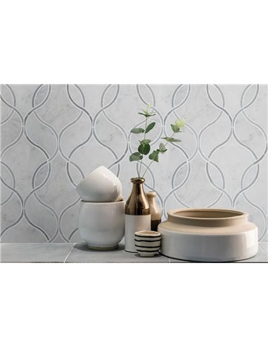 MSI Surfaces Carrara White Ellipsis Polished 