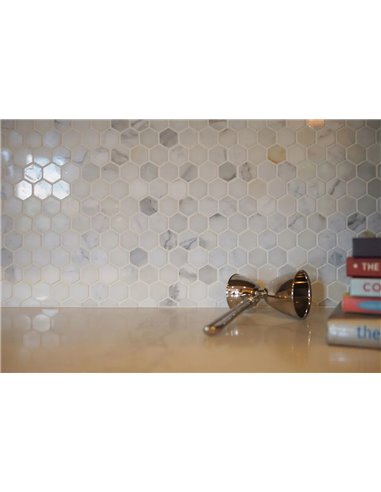 MSI Surfaces Calacatta Gold 2" Hexagon Mosaic 