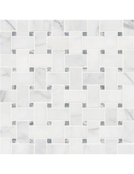 MSI Surfaces Calacatta Cressa Basketweave Mosaic 