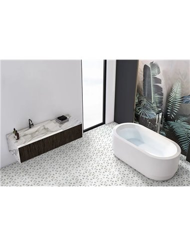 MSI Surfaces Bianco Dolomite Geometrica Mosaic 