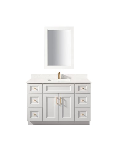 TC 48" Shaker Single Sink Vanity with Bevelled Panels