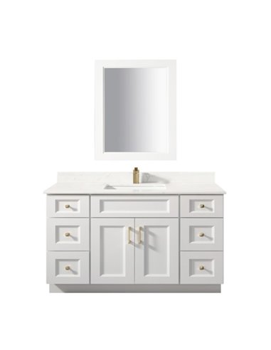 TC 60" Shaker Single Sink Vanity with Bevelled Panels