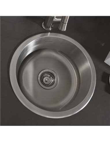 American Standard Portsmouth 16 x 16-Inch Stainless Steel Undermount Round Single-Bowl Kitchen Sink