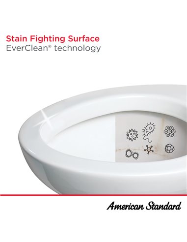 American Standard Champion PRO Two-Piece 1.6 gpf/6.0 Lpf Standard Height Elongated Right Hand Trip Lever Toilet less Seat