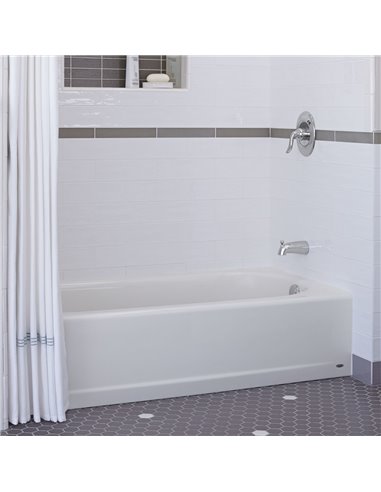 American Standard Princeton Americast 60 x 30-Inch Integral Apron Bathtub Right-Hand Outlet With Integral Drain