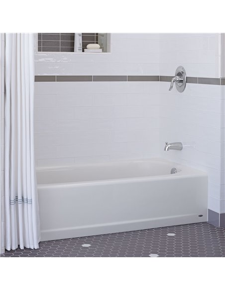 American Standard Princeton Americast 60 x 30-Inch Integral Apron Bathtub Right-Hand Outlet With Integral Drain