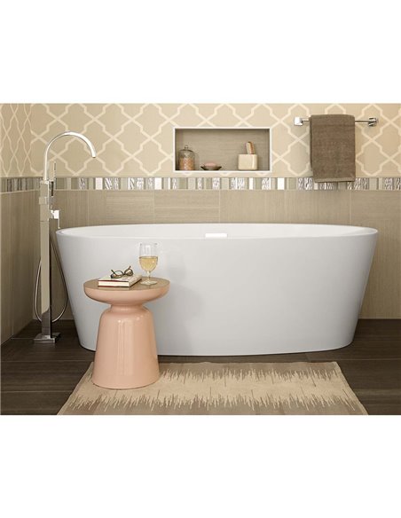 American Standard Coastal Serin 68 x 31-Inch Freestanding Bathtub Center Drain With Integrated Overflow