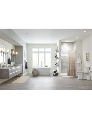 American Standard Sedona Loft 63 x 30-Inch Rectangle Freestanding Bathtub Center Drain With Integrated Overflow