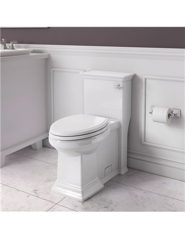 American Standard Town Square S One-Piece 1.28 gpf/4.8 Lpf Chair Height Right-Hand Trip Lever Elongated Toilet With Seat