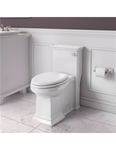 American Standard Town Square S One-Piece 1.28 gpf/4.8 Lpf Chair Height Right-Hand Trip Lever Elongated Toilet With Seat