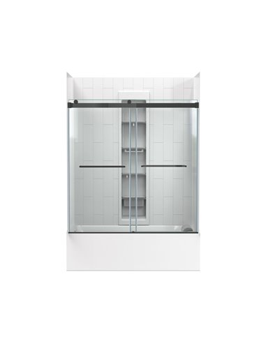 American Standard Aspirations 60 x 32 x 72-Inch Vertical Tile Bath Wall Set