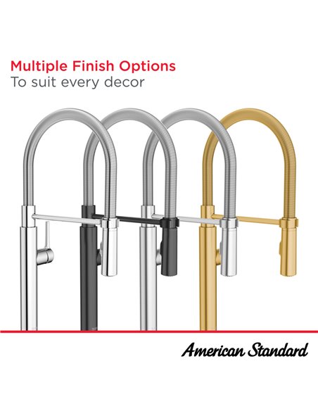 American Standard Studio S Semi-Pro Pull-Down Dual Spray Kitchen Faucet With Spring Spout
