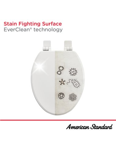 American Standard Contemporary Slow-Close & Easy Lift-Off Elongated Toilet Seat for VorMax CleanCurve Style Rims