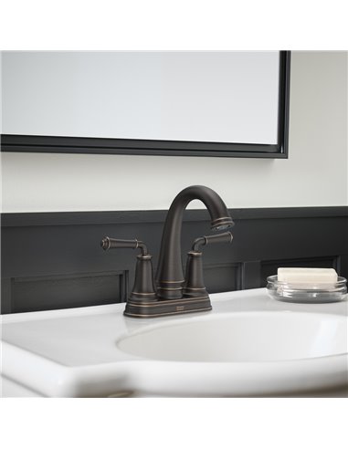 American Standard Delancey 4-Inch Centerset 2-Handle Bathroom Faucet 1.2gpm/4.5 L/min With Lever Handles