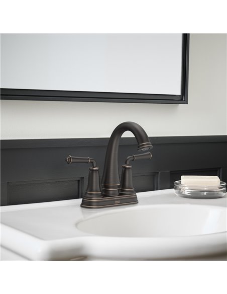 American Standard Delancey 4-Inch Centerset 2-Handle Bathroom Faucet 1.2gpm/4.5 L/min With Lever Handles