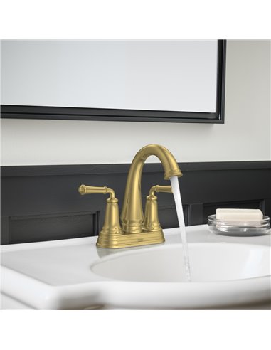 American Standard Delancey 4-Inch Centerset 2-Handle Bathroom Faucet 1.2gpm/4.5 L/min With Lever Handles
